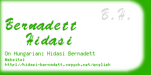 bernadett hidasi business card